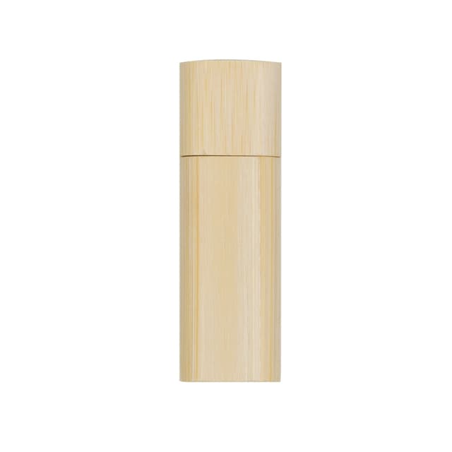 PEN DRIVE BAMBU REDONDO 8GB COM TAMPA