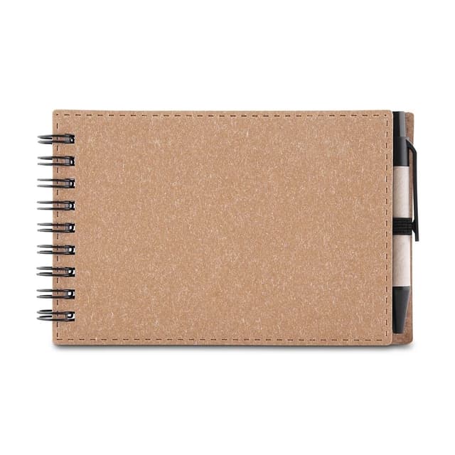 BLOCO DE ANOTAÇÕES PAPELÃO COM CANETA
