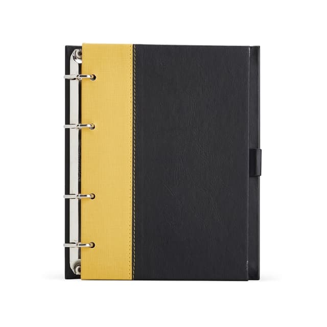 CADERNO FICHÁRIO DE COURO SINTÉTICO