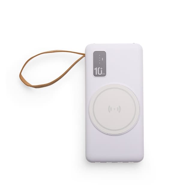 POWER BANK 10.000MAH COM CARREGAMENTO VIA INDUÇÃO OU VIA CABO